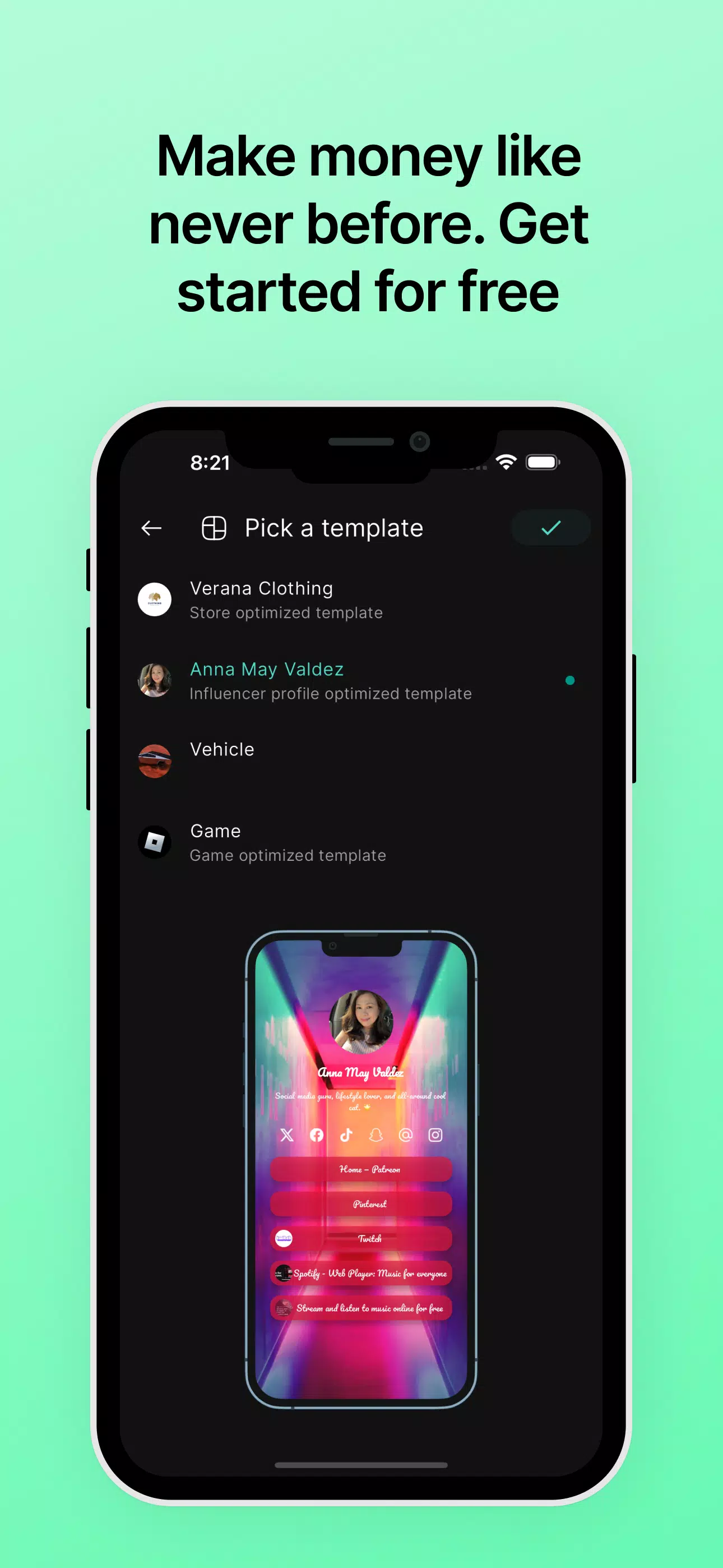 Linktree in Bio Site: NexLink Captura de pantalla 3
