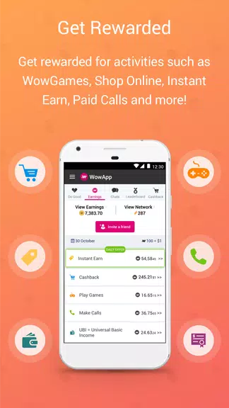 WowApp - Earn. Share. Do Good 스크린샷 1