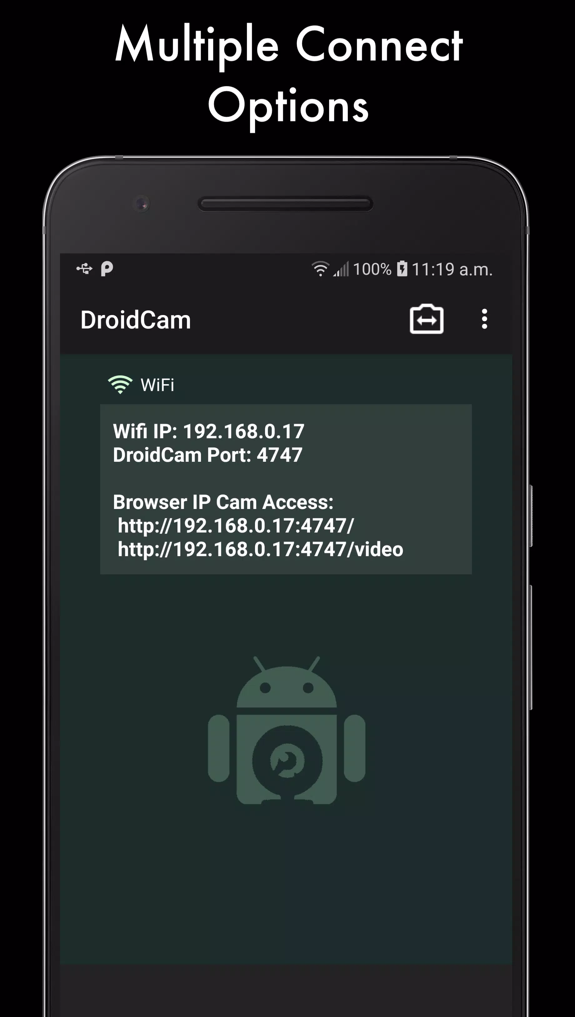 DroidCam Webcam (Classic) Capture d'écran 2