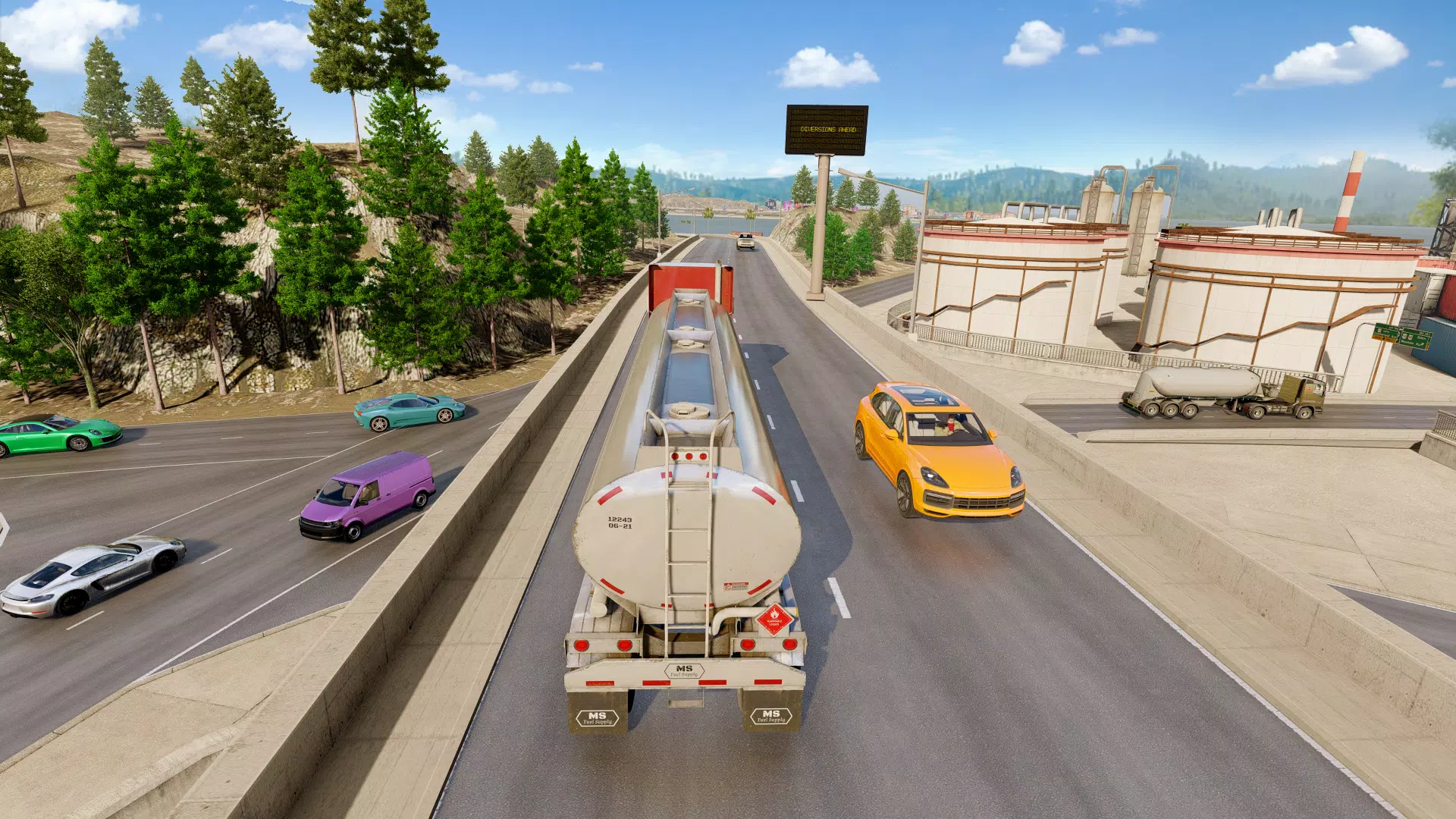 Truck Driving Sim Oil War Game Captura de pantalla 1