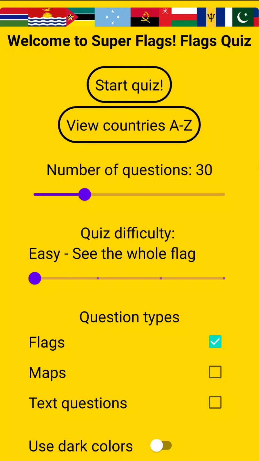 Super Flags! Flag Quiz ภาพหน้าจอ 0