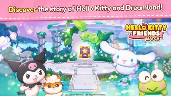 Jogos de linha revela o Hello Kitty Friends Match: A New Match 3 Puzzle
