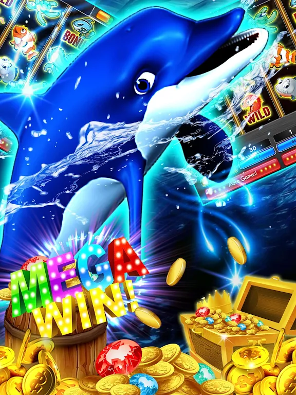 Dolphin Slots: Deluxe Pearl Captura de pantalla 1