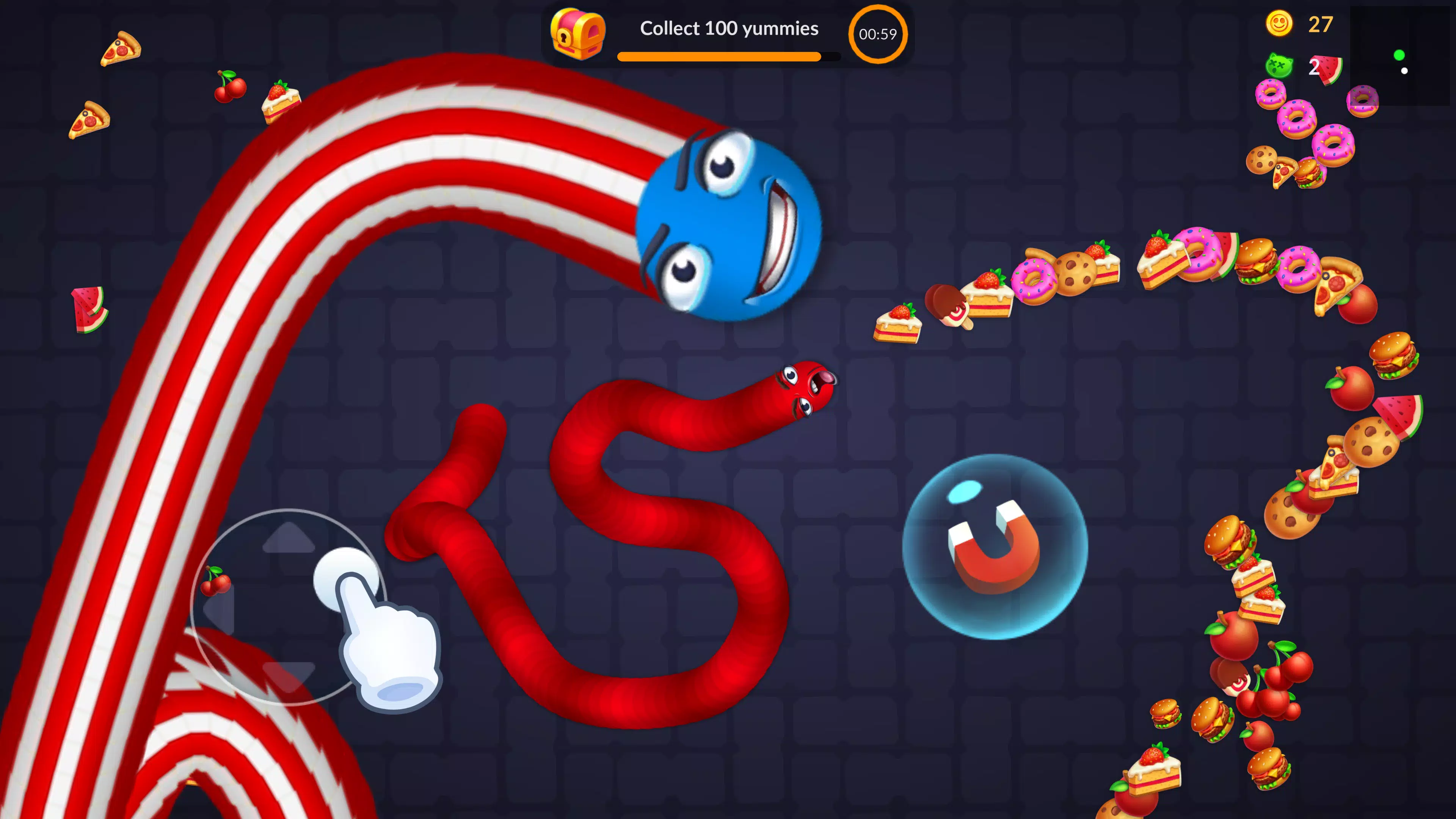 Snake vs Worms: Fun .io Zone应用截图第2张