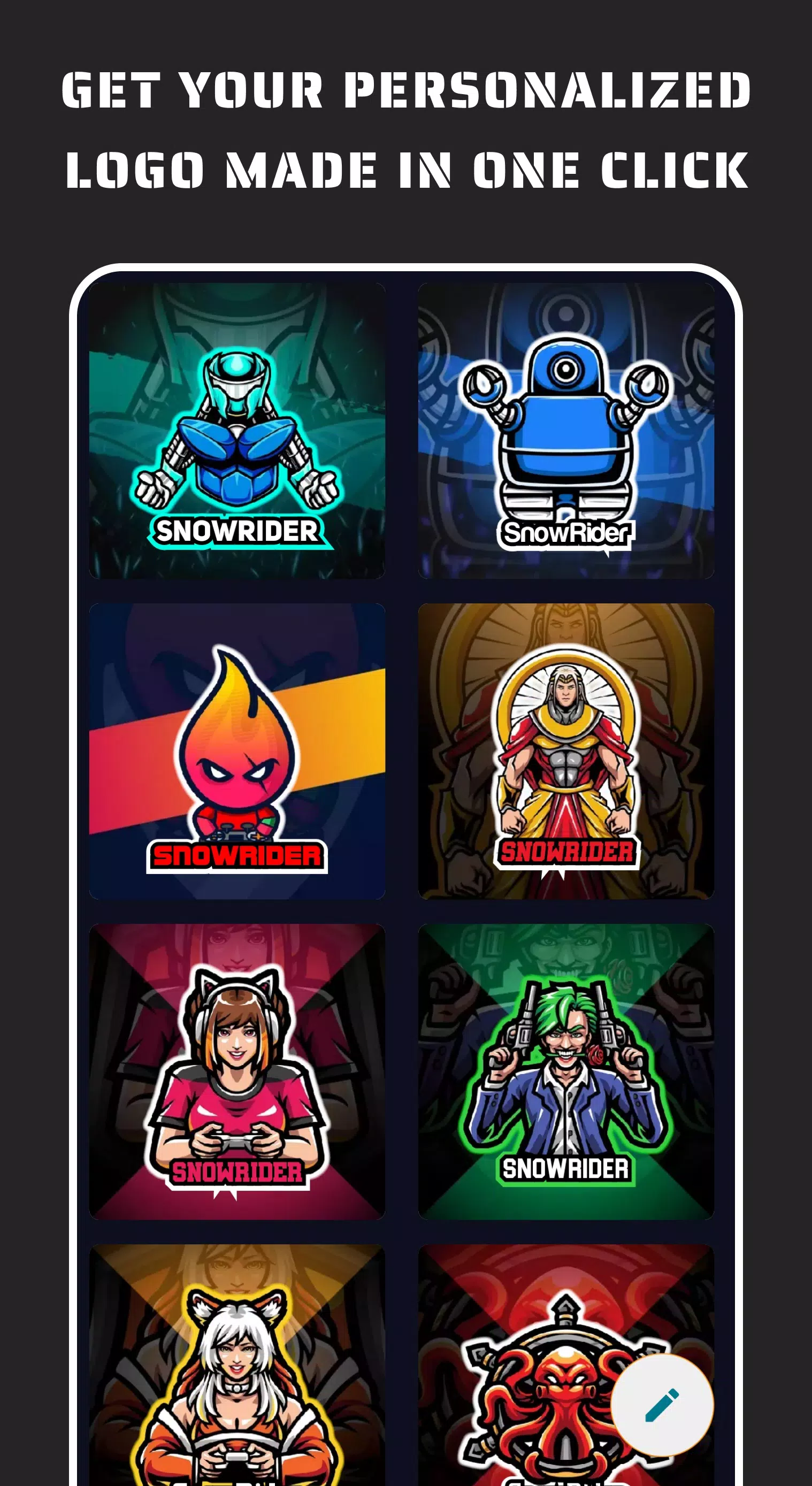 Esportify: Gaming Logo Maker Captura de pantalla 0
