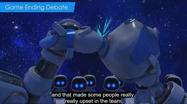 Doucet'in sunumundan Astro Bot'un orijinal sonunu gösteren bir klip.