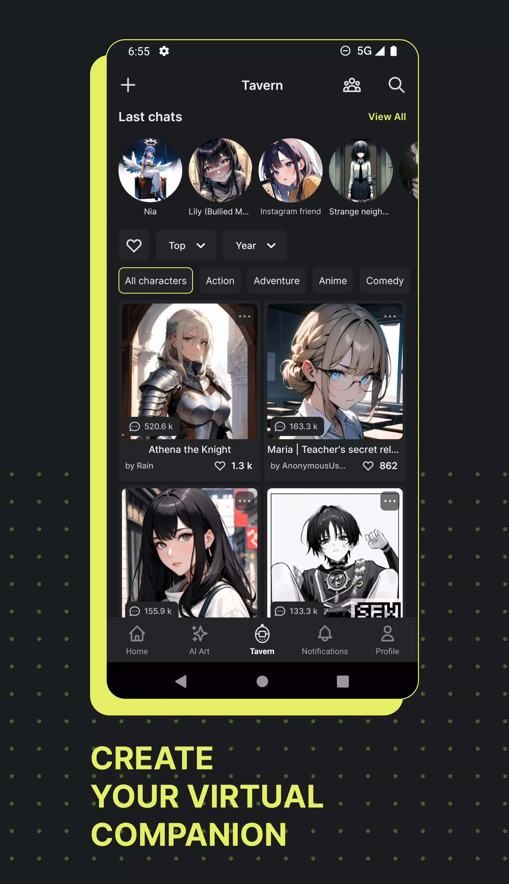 Moescape - AI Character Chat Captura de tela 0