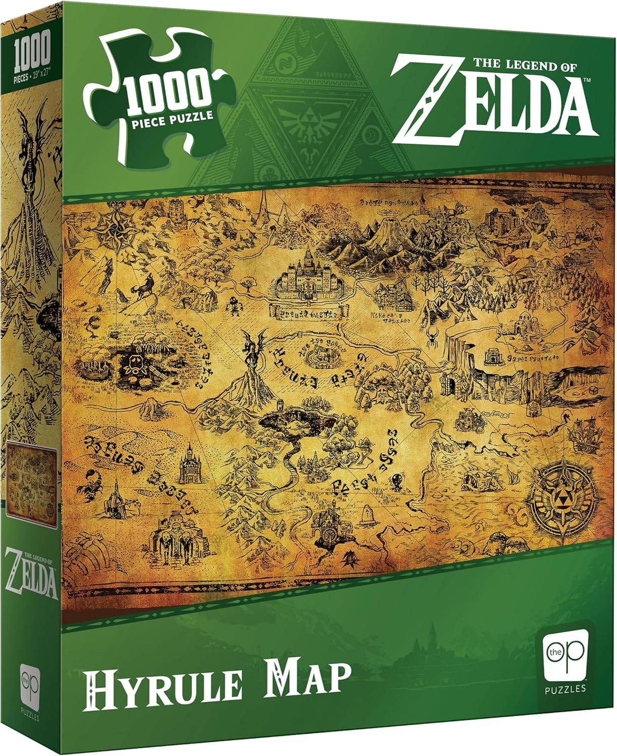 Die Legende von Zelda hyrule Karte 1.000 -teiliges Puzzle -Puzzle